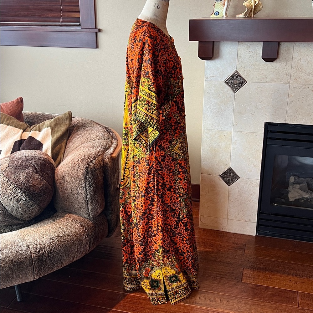Vtg Thai caftan dashiki dress - Picture 4 of 11